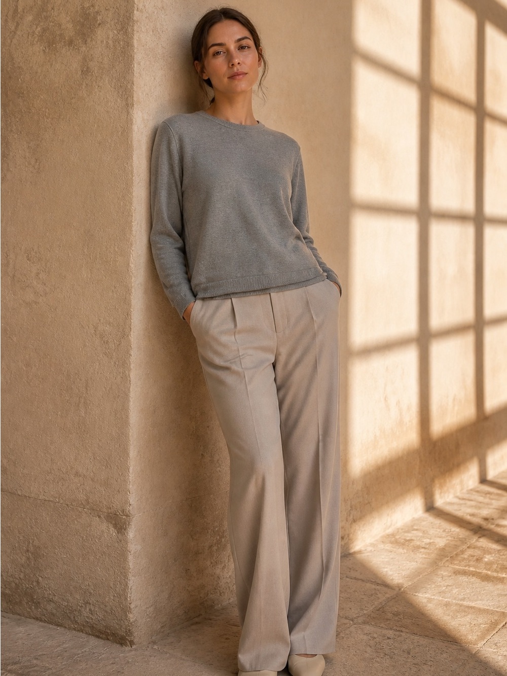 J. Crew Crewneck Sweater in Heather Gray